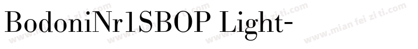 BodoniNr1SBOP Light字体转换